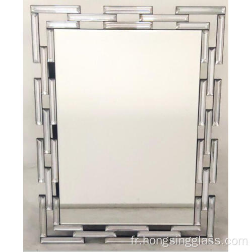 Miroir suspendu rectangulaire miroir en argent